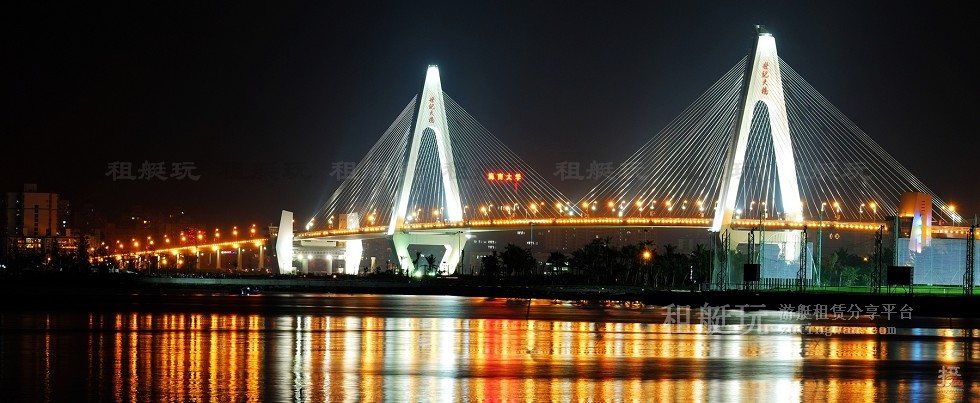 新埠島國際游艇碼頭→白沙門公園→世紀大橋→萬綠園→秀英港→西海岸會展中心